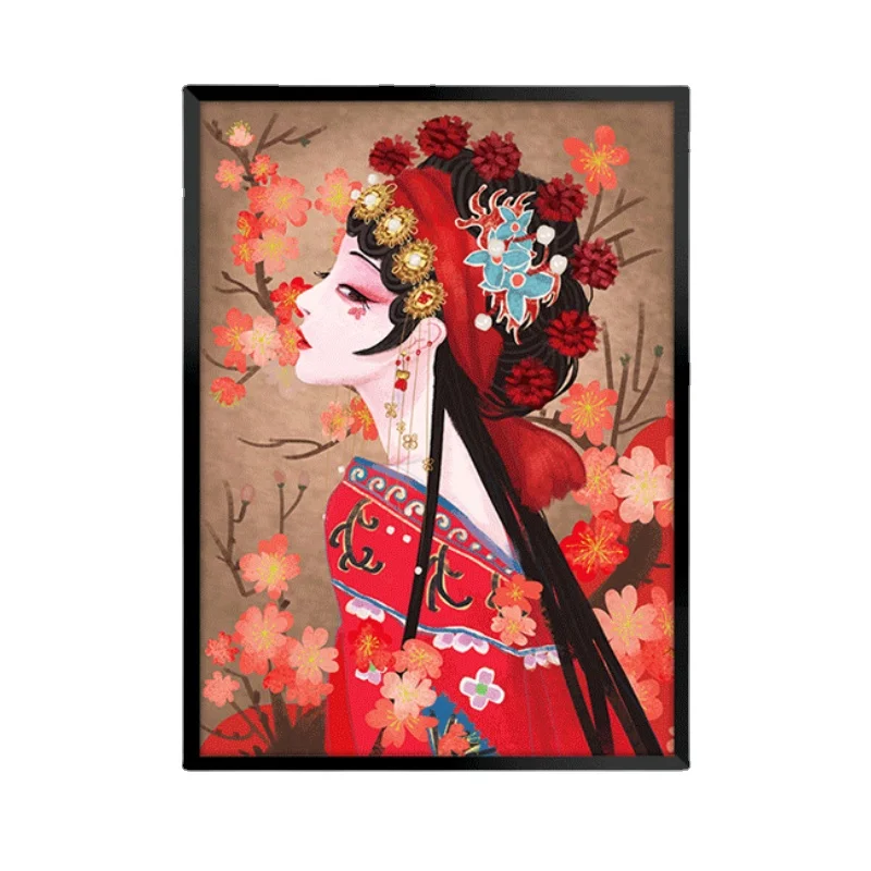 Beauty Cross-stitch 2021 New Embroidery Beijing Opera Hua Dan Girls Living Room Bedroom Small Hand-made Thread Embroidery