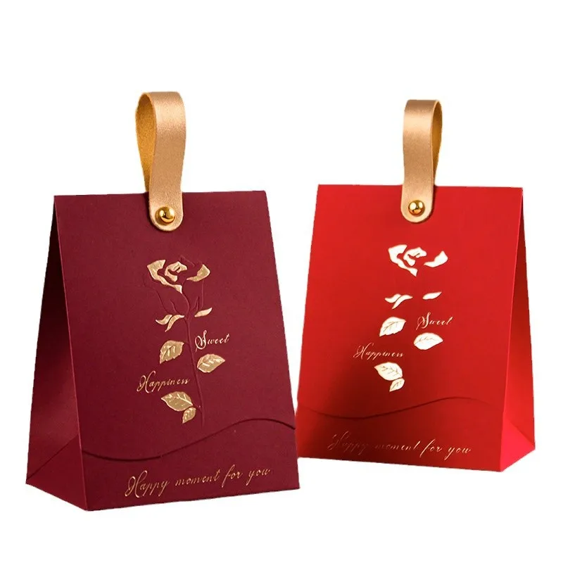 5/10/30/50Pcs Blinkende Goldene Rosen Gedruckt Party Favors Candy Boxen Verpackung Mini Geschenk Taschen für Hochzeiten Baby Duschen Geschenk Box