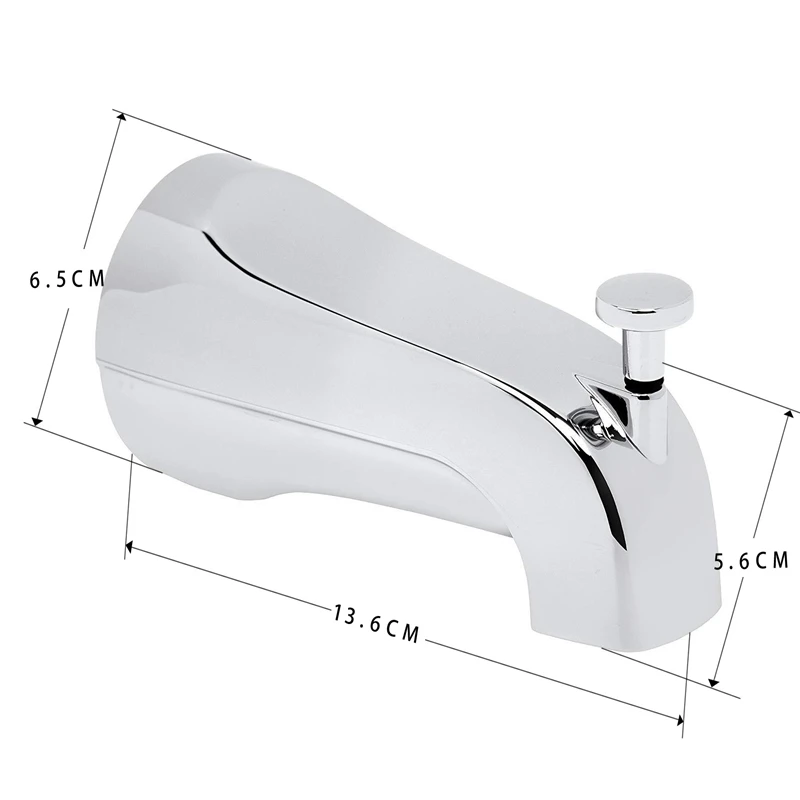 Wall montado escondido banheira torneira, prata zinco liga bico, pull-up underspout, 1 peça