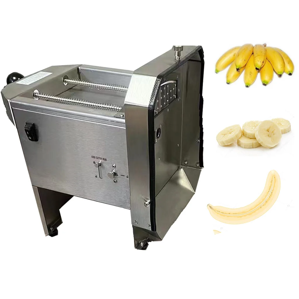 Máquina elétrica de corte de chips redondos e longos de banana, fatiador de banana, máquina de corte de planetas HJ-A50