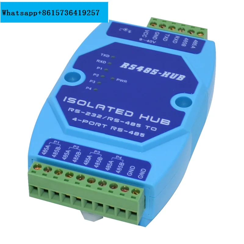 

Industrial-grade photoelectric isolation 4-way RS485 hub sharing device 485 splitter 485hub 1 in 4 out