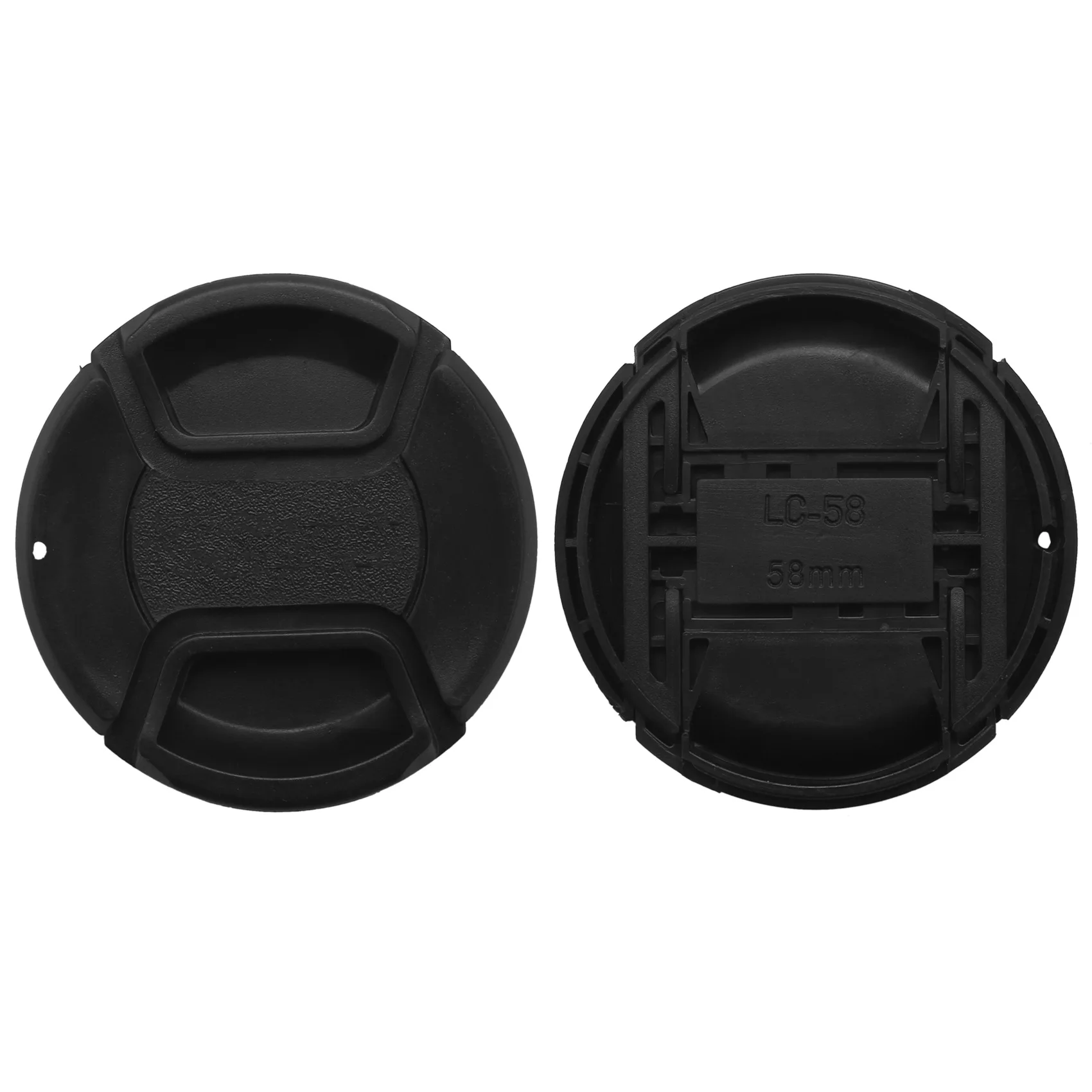 B21B 58Mm Lens Cap With Lens Cap Leash Hole Bundle For Dslr Cameras For Nikon Canon (58Mm)- 4 Pack