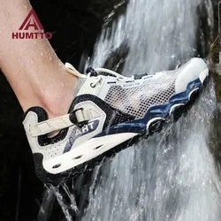 HUMTTO Men Upstream Shoes Outdoor Trekking Wading Aqua Shoe women  Breathable Mesh Quick drying ankle tourism Sneakers Non-slip