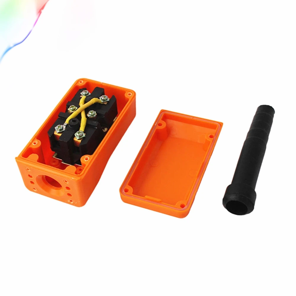 Orange Hoist Crane Pendant Pushbutton Switch Up Down Rainproof AC 380V 10A