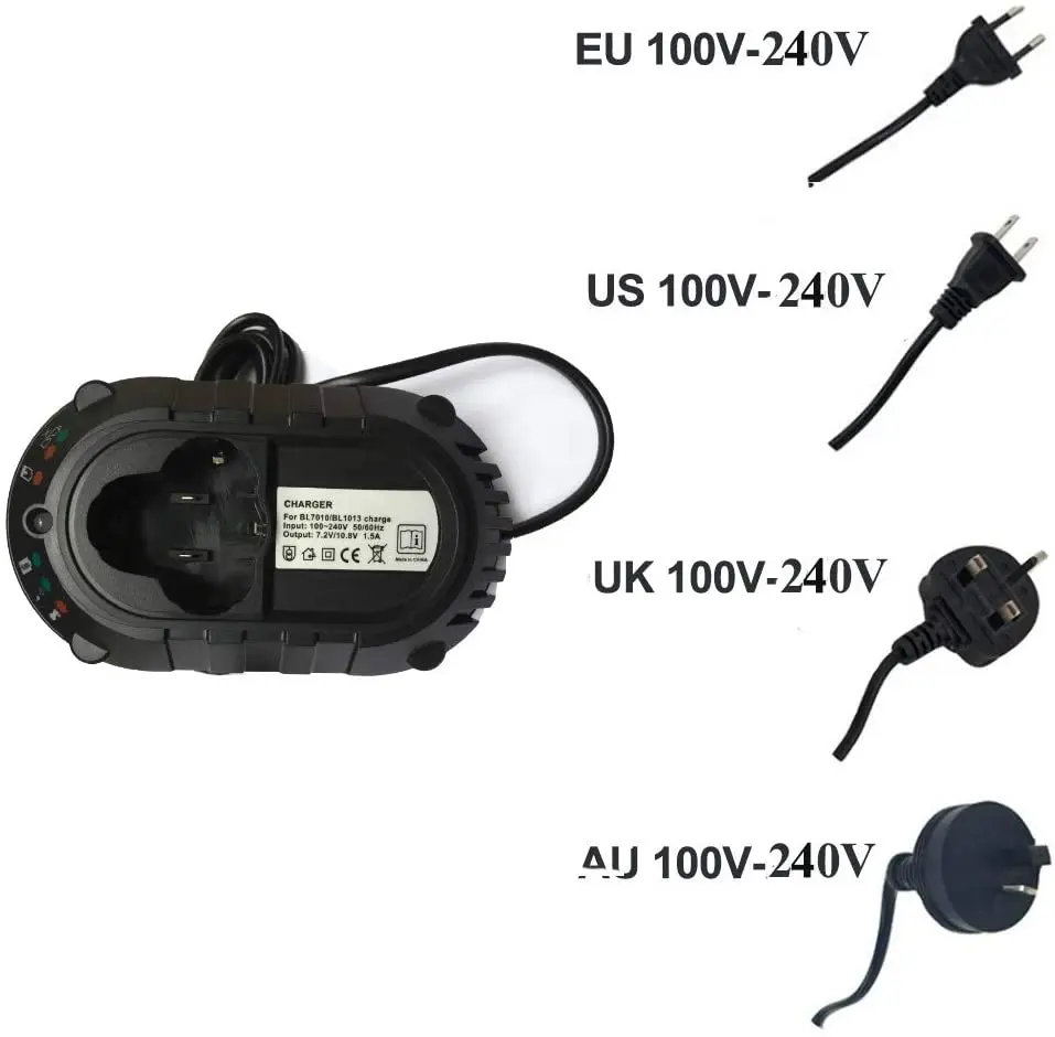 Replacement Battery Chargerr For Makita 10.8V/12V Lithium Battery BL1013 BL1014 BL7010 DC10WA US/EU Plug Optional