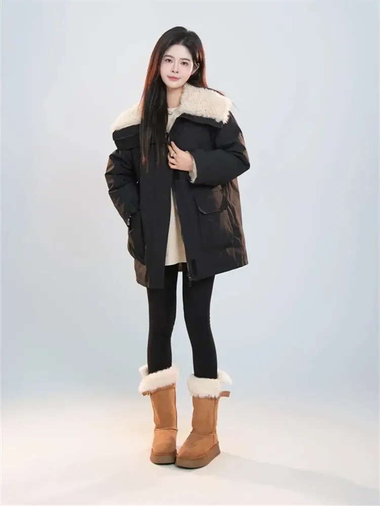 

Korean Sle Unique Large Collar down Jaet Women's Cotton Coat Sli New Model Winter High Faion Special Beau