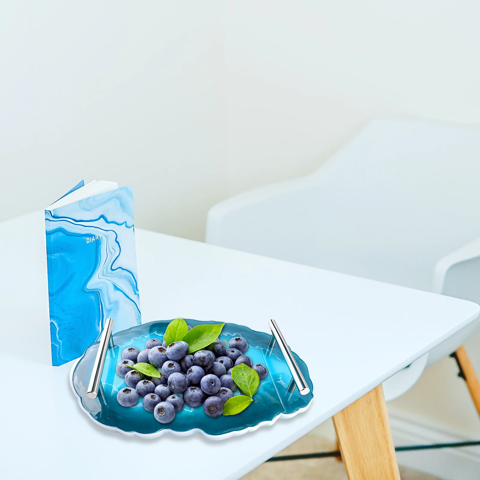 Silicone Coaster Mold 2 Handles Fruit Tray Crystal Epoxy Casting Mold DIY Craft Epoxy Supplies DIY Supplies Coaster Making Tools