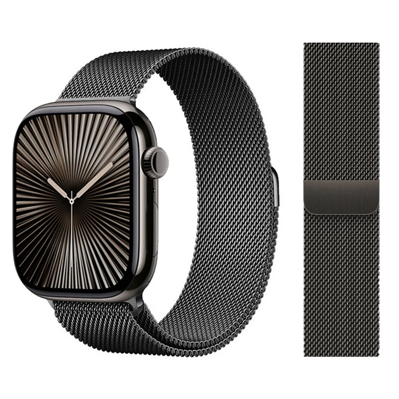 

Milanese loop correa For Apple Watch Band 44mm 40mm 45mm 46mm 41mm 42mm 38mm bracelet iWatch Series SE 8 9 10 Ultra 2 49mm Strap