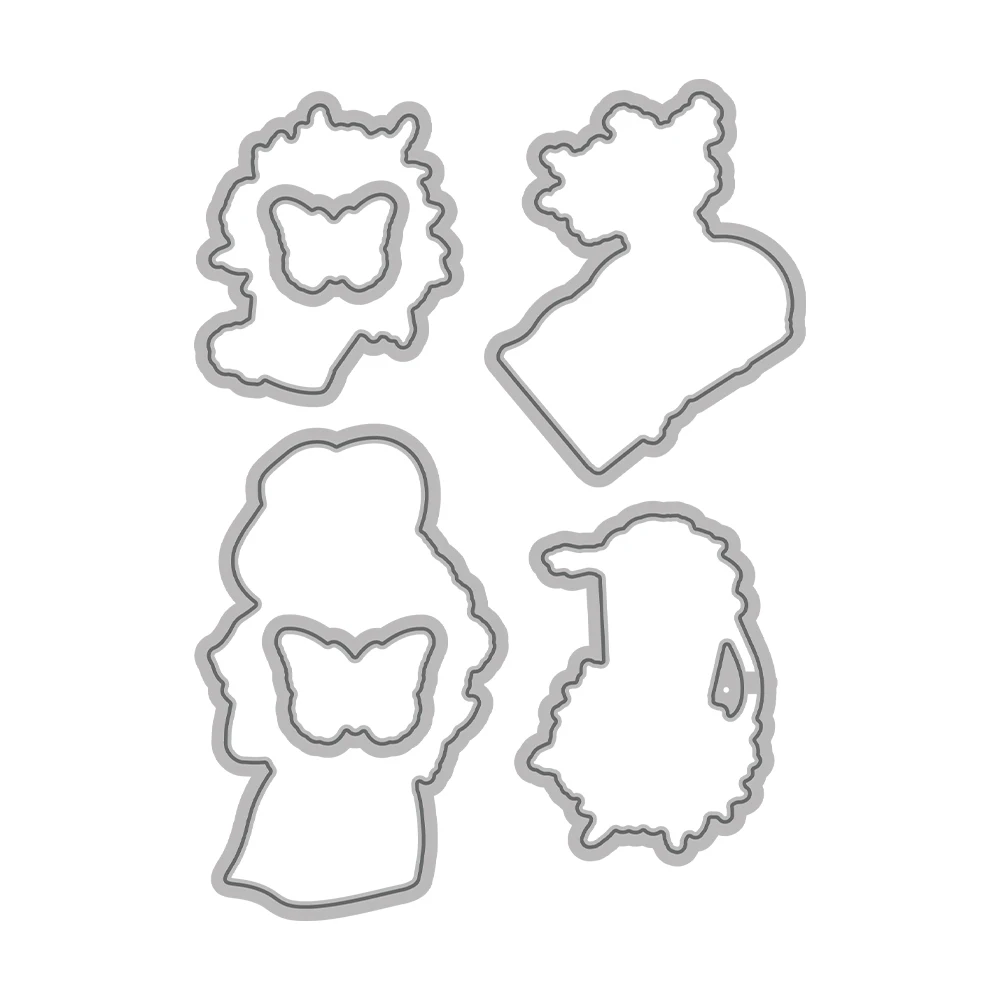 Mangocraft indah bunga kupu-kupu wanita pemotong mati bening cap DIY buku tempel logam mati silikon kartu cap album