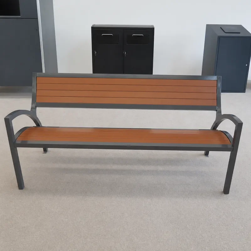 Custom Shaped Metal Park Bench with Armrests for Outdoor Hospital Commercial Street Use Diverse Designs
