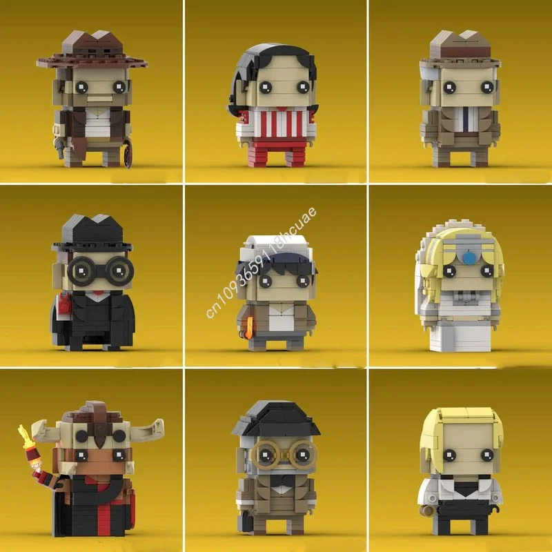 

Набор строительных блоков Brickheadz MOC «Трилогия Индианас Джонесс», 1453 детали, развивающий конструктор STEM, пластиковая рождественская игрушка-подарок