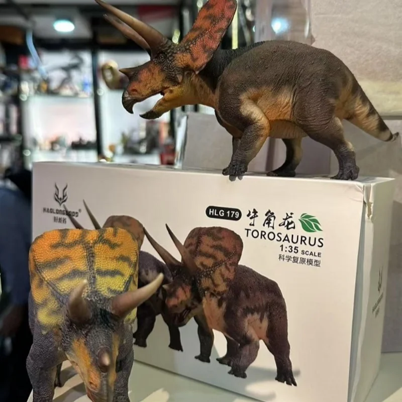 

Dinosaur Model Set - Cretaceous Styracosaurus & Triceratops with Jurassic Themed Display Base model toy gifts
