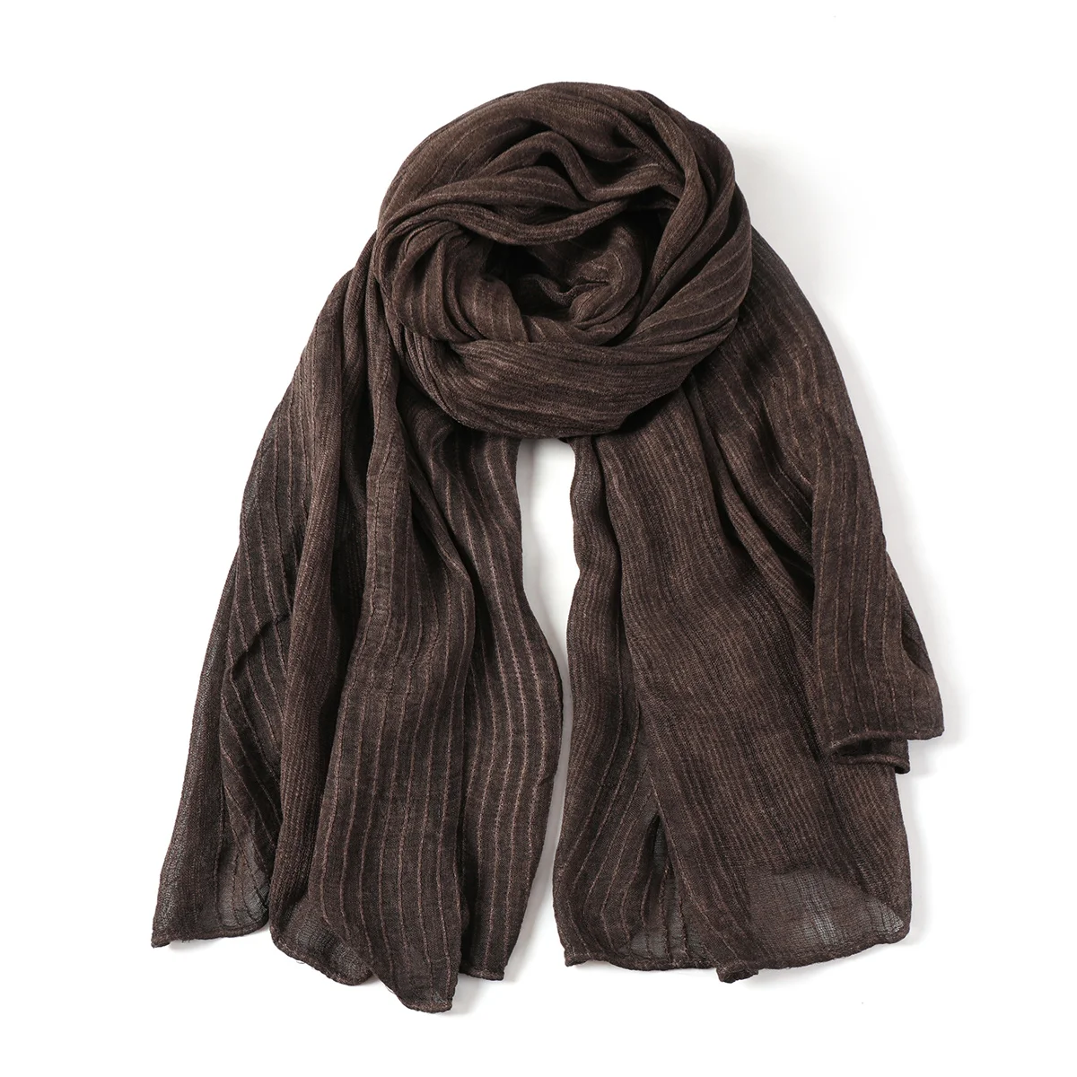 

Cotton Linen Striped Men Scarf Autumn Winter Warm Neckerchief Fashion Brand Men's Scarves Casual Artistic Tassel Bufandas Shawls