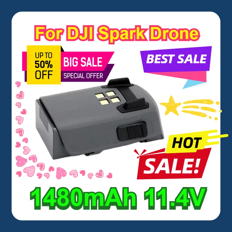 

1pcs For DJI Spark Drone 1480mAh 11.4V battery