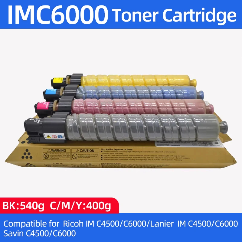 

IMC6000 Toner Cartridges for 842279 842280 842281 842282 Compatible for Ricoh Lanier Savin IM C4500 IM C6000 IMC4500 Printer