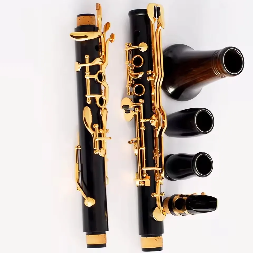 Clarinetto in ebano G di vendita calda, strumento OEM placcato in oro