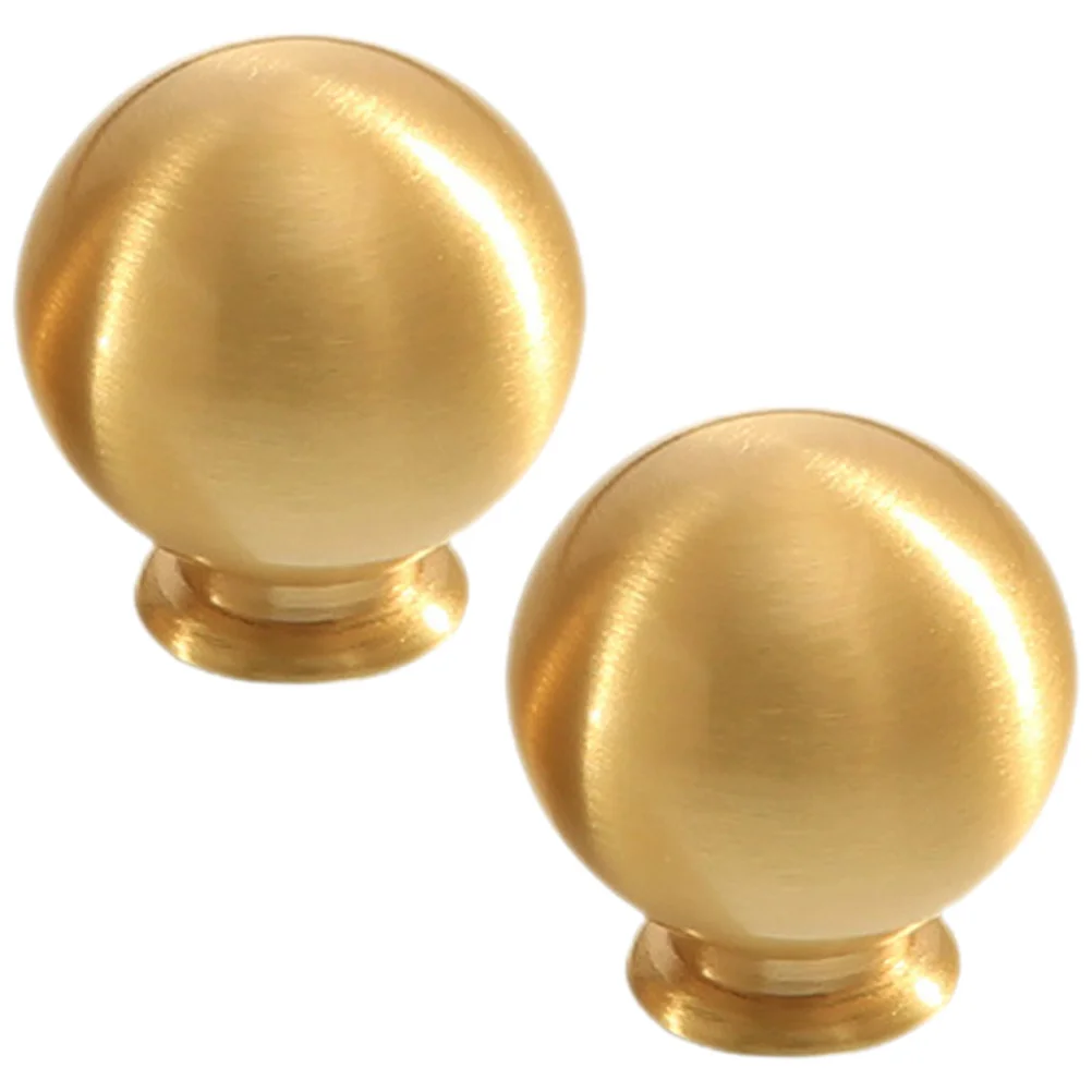 

2pcs Brass Handle Copper Ball Shape Pull For Cabinet Wardrobe Closet Bifold Door Furniture Knobs Metal Drawer Pulls