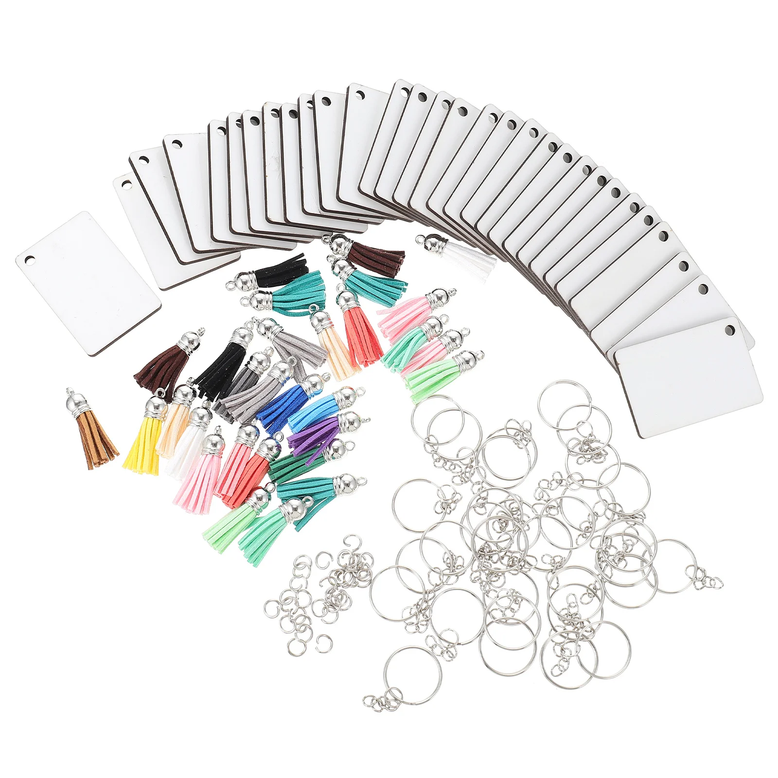 

1 set Transfer Keychain Blanks Sublimation Diy Pendant Tags Sublimation Blank Key Chain Bulk Craft Ornament Souvenir Bulk