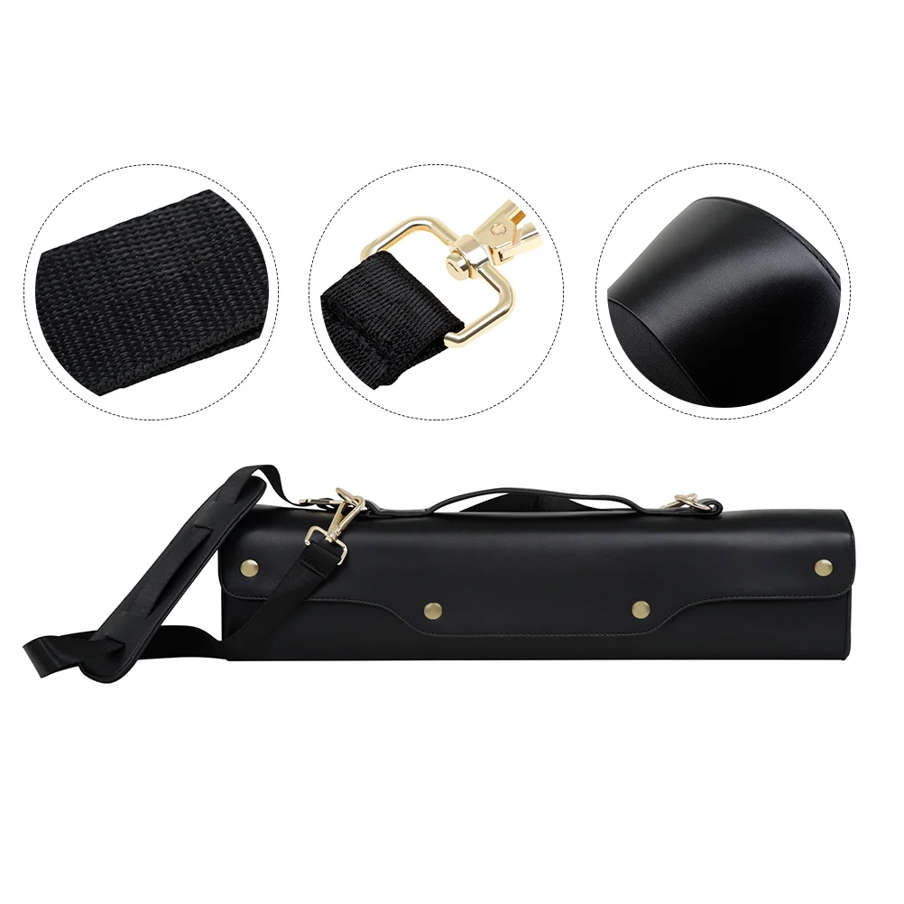 1Pcs Flute Bag Portable Handbag Black Lightweight Case Durable Waterproof Musical Instrument Storage Box Carrying