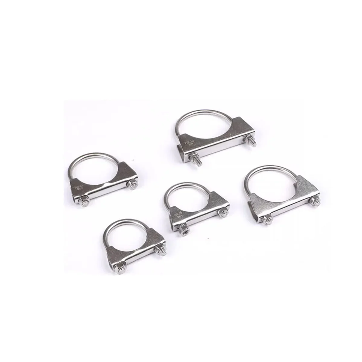 M8M10 304 Stainless Steel Strong Pipe Clamp Bracket With Baffle U-Bolt/Marine Pipe Clamp Exhaust Pipe Clamp