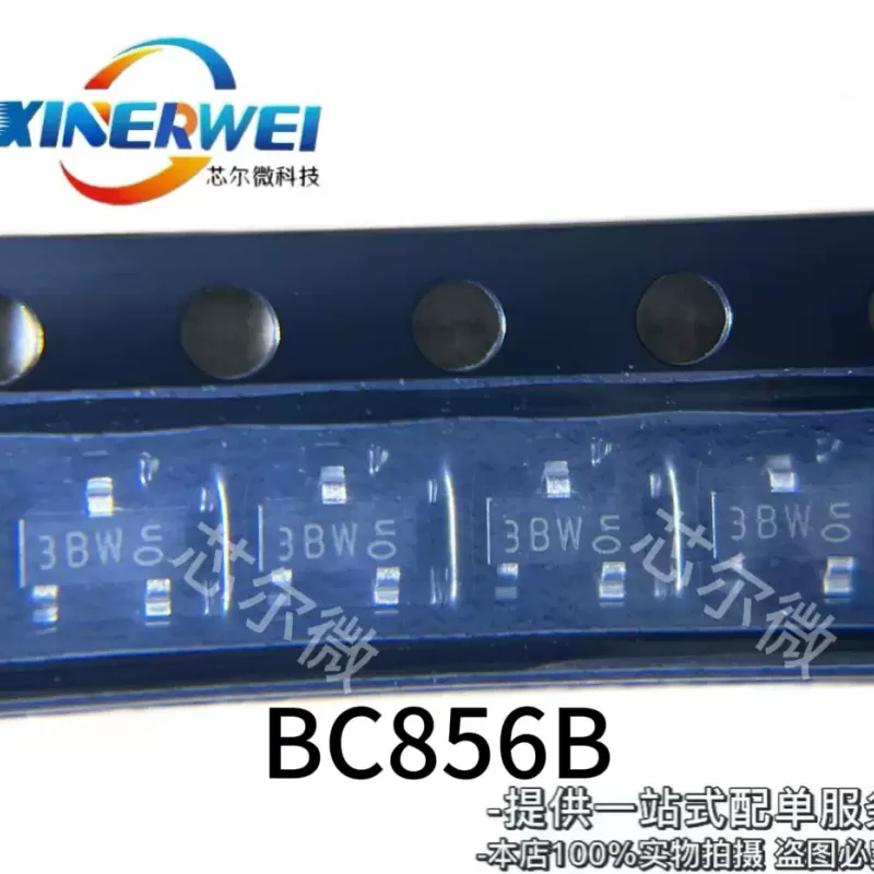 10-100pcs brand new original BC856B SOT23 silk screen 3BW 3BW transistor PNP 65V BC856B, 215
