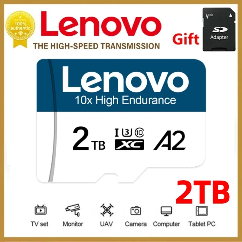 Karty pamięci Lenovo Class 10 2TB 512GB Micro TF SD Card 128gb TF Memory Flash Card 1TB SD Card do Nintendo Switch/Camera/Phone