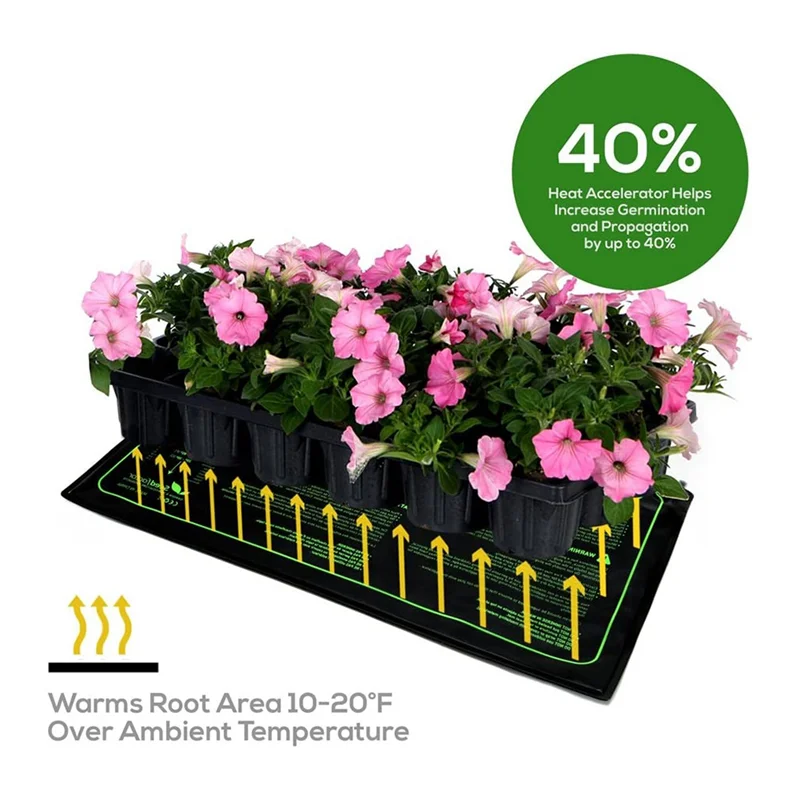 A21I-MET Certified Seedling Heat Mat, Waterproof Durable Germination Station Heat Mat, Warm Hydroponic Heating Pad - Image 5