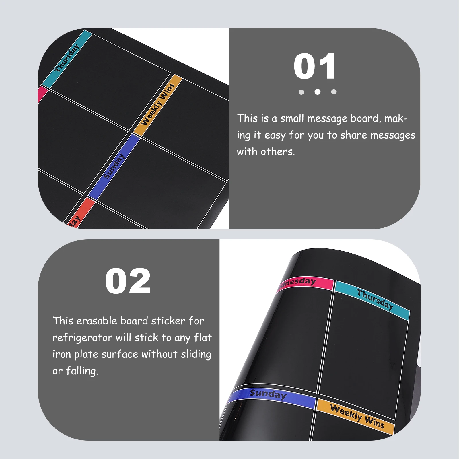 

Magnetic Weekly Plan Board Plastic Erasable Fridge Sticker Note Message Planner To do list Calendar Schedule Notebook