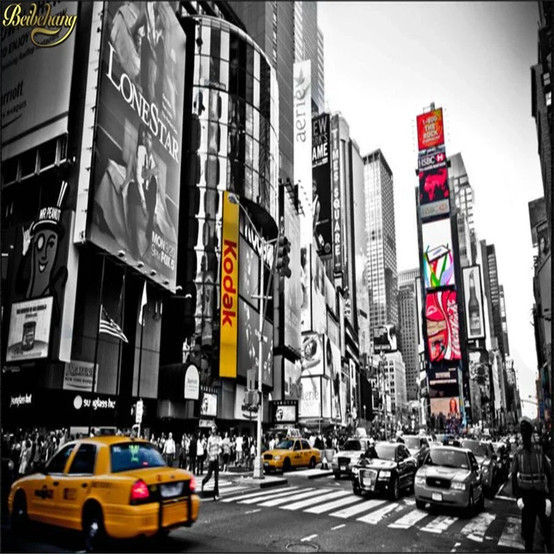 custom bedroom TV in New York building murals for living room 3Ddimensional space mural wall paper European People Wallpaper