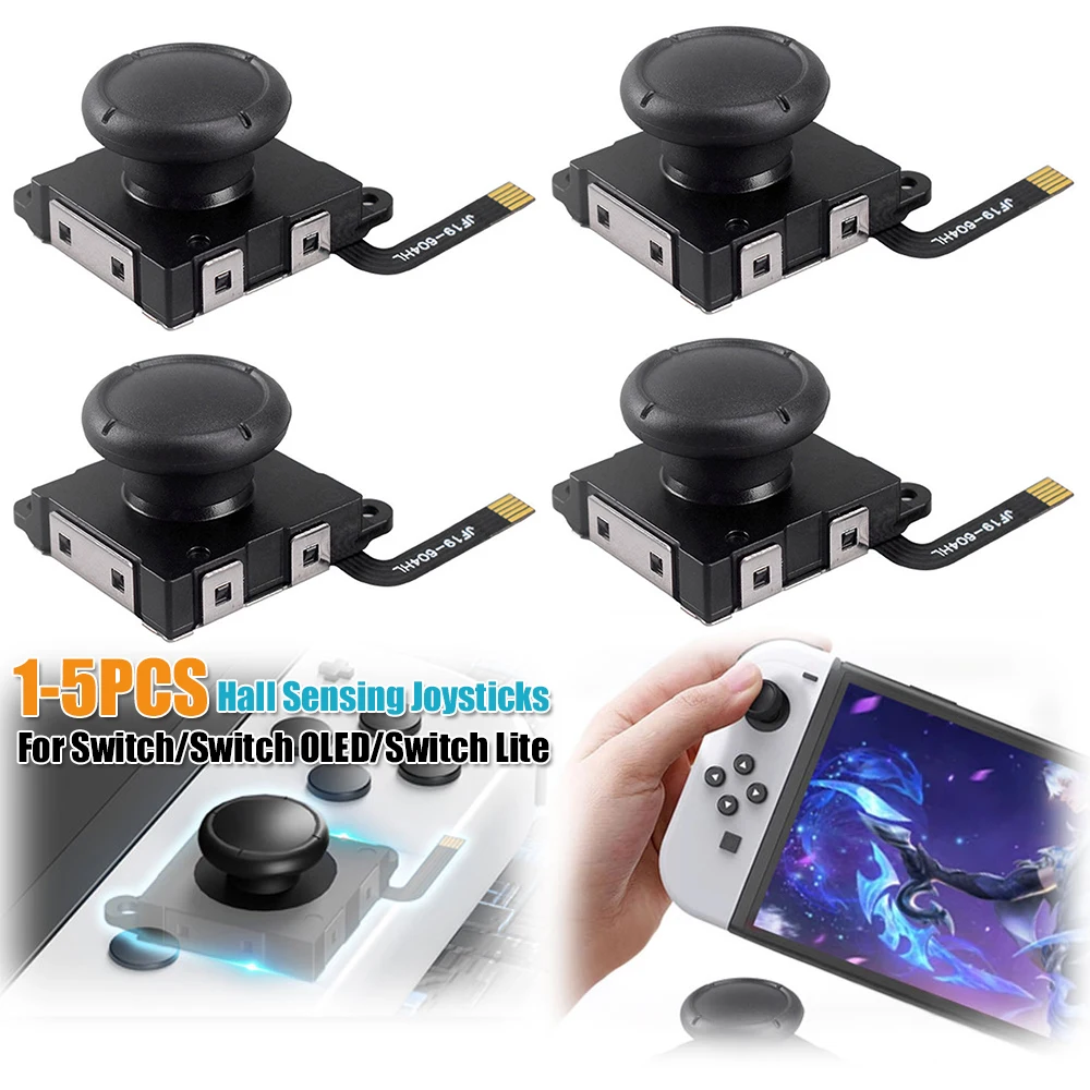 Hall Controller Higher Sensitivity 3D Analog Stick Sensor Potentiometer Module Hall Thumb Stick for Nintendo Switch/OLED/Lite