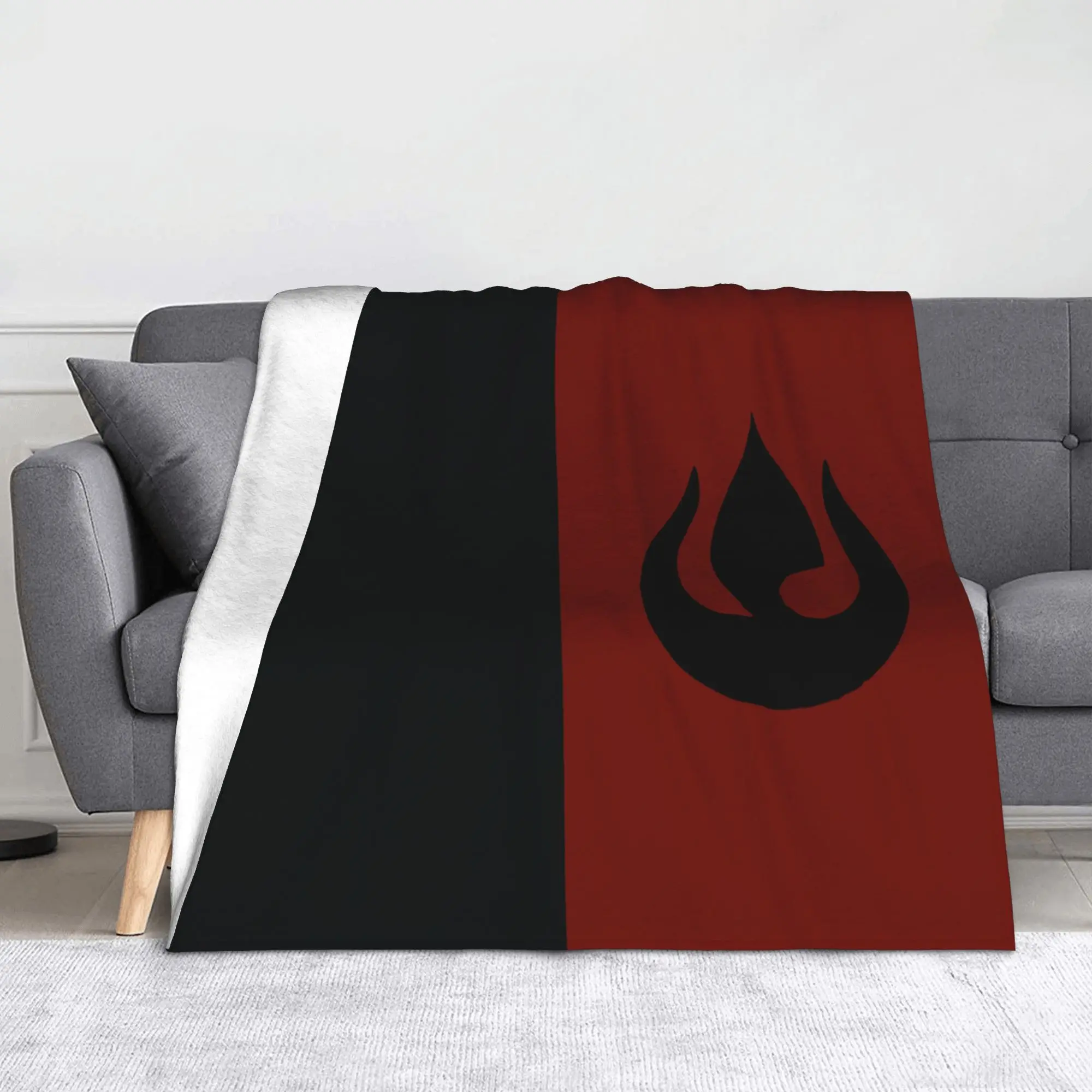 Fire Nation Wool Blankets Avatars Anime Airbenders Awesome Throw Blanket for Bed Sofa Couch 125*100cm Bedspreads