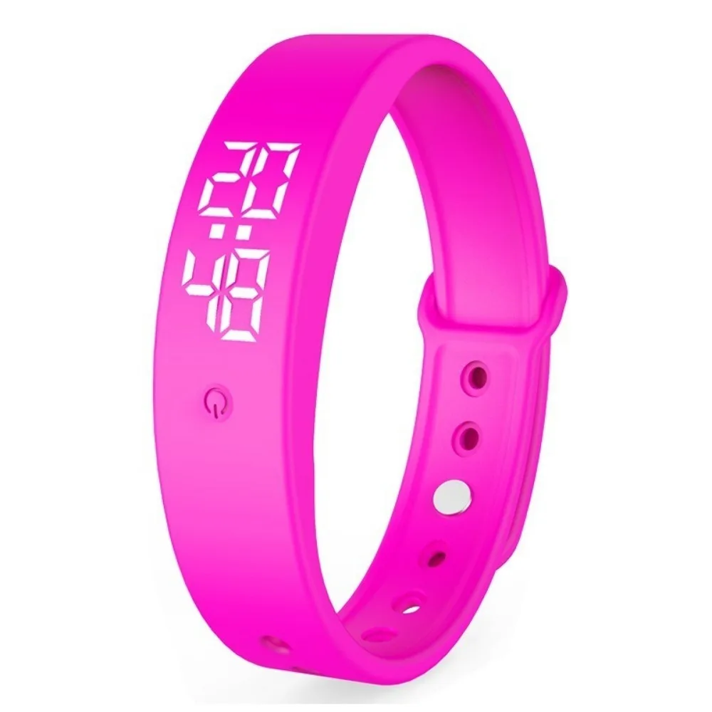 Bracelet d'alarme vibrant étanche, moniteur de température corporelle, alarme de Vibration, bracelet silencieux, réveil par Vibration, affichage numérique