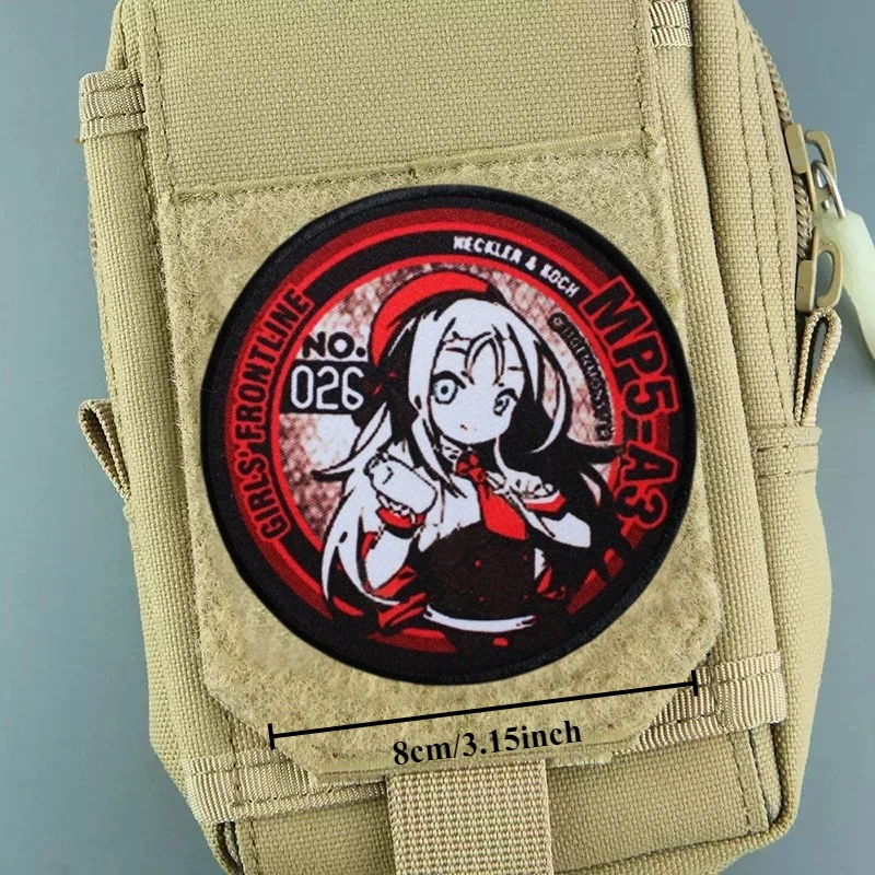 

MP5-A3 Patch on Clothes Girl Front Print Armband Tactical Morale Badge Hook Loop Military Patches Backpack Sticker