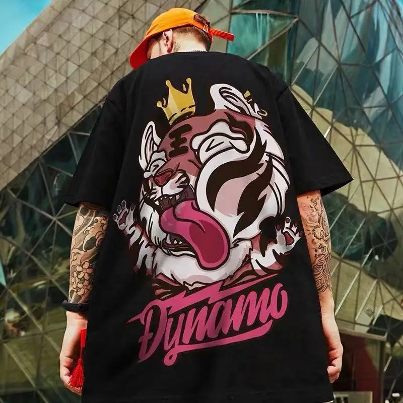 3d Tiger Print Men's T-Shirt Summer Casual Short Sleeve Tees Fashiona Men Women Unisex Clothing Loose Oversized T-Shirt For Men