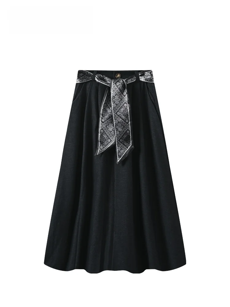 

Юбка-миди трапециевидной формы с высокой талией для больших размеров, женская осенняя повседневная юбка Faion Sle, женские юбки большого размера Carra CLUB