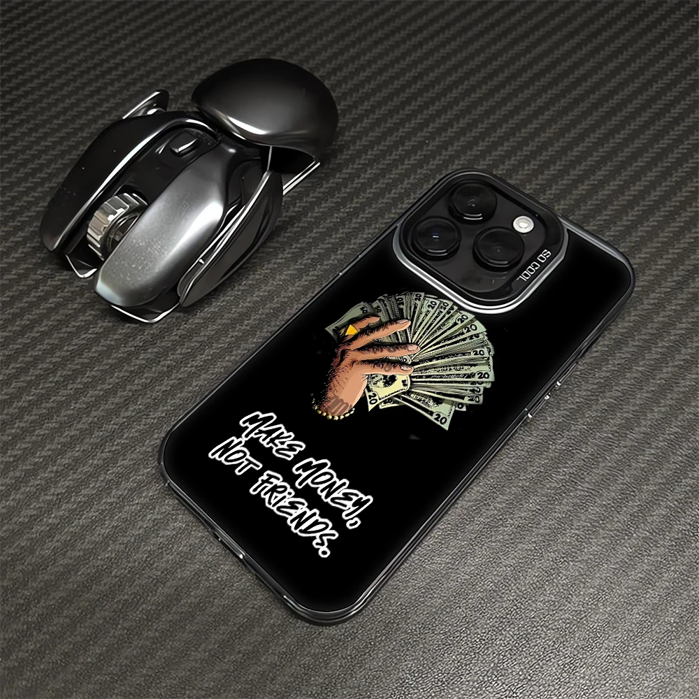 الوقت هو المال الدولار النقدية حالة الهاتف آيفون 16 16E 15 14 13 12 11 برو Xs ماكس ميني زائد Celulares الصلب فوندا