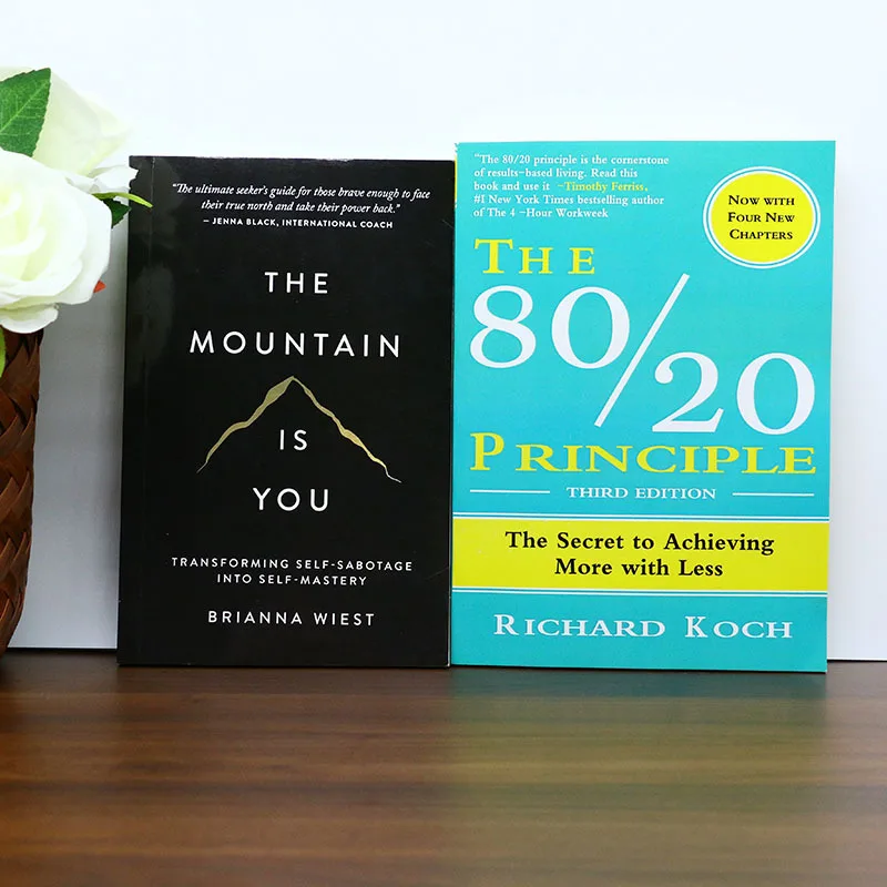 

《The Mountain is You》+《The 80/20 Principle》A Dual-Effect Set for Self-Improver Efficiency Seeker Ideal for Chrismas holiday gift