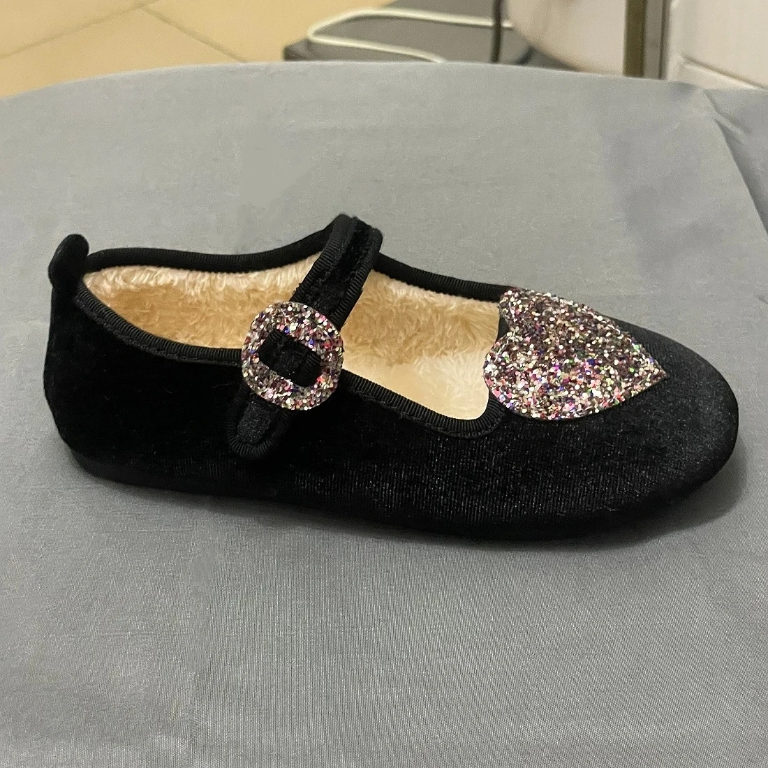 Winter Style Black Decoration Princess Shoes Fashion Dressing Shallow Mouth Travel Camping Performance Girls' Shoes