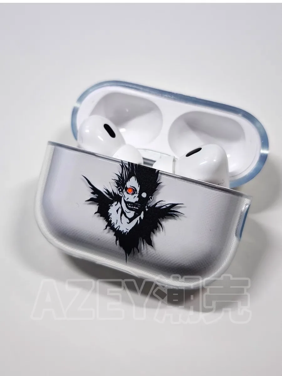 Death Note Earphone Case for Apple Airpods 4 1 2 3 Pro Yagami Light Lawliet Ryuk Protective Cases Anime AirPods Case