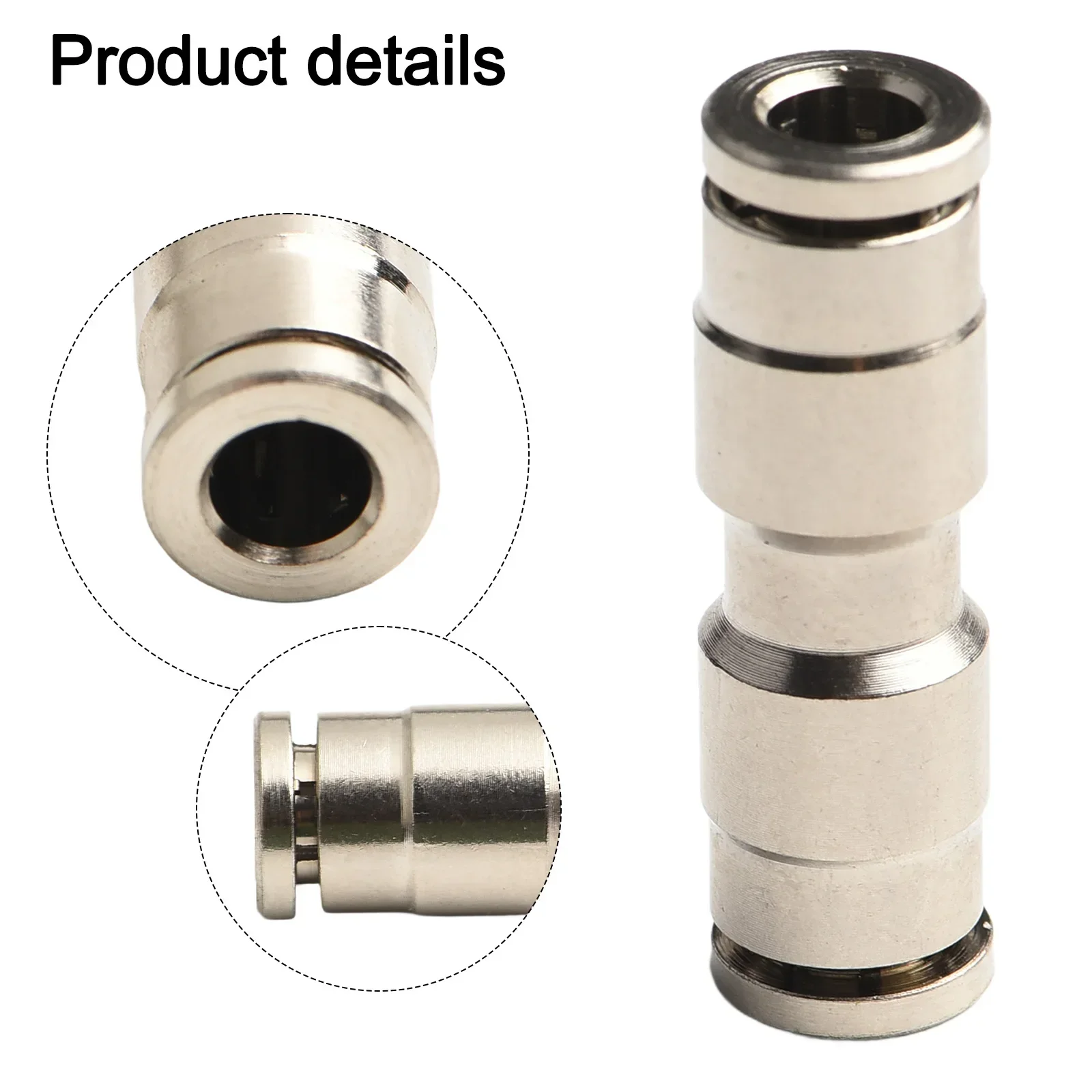 Air Tube Nickel Plated Brass Fitting Hose Connector Metal Pneumatic Connection All-metal Straight-through Connector PG Plug-in