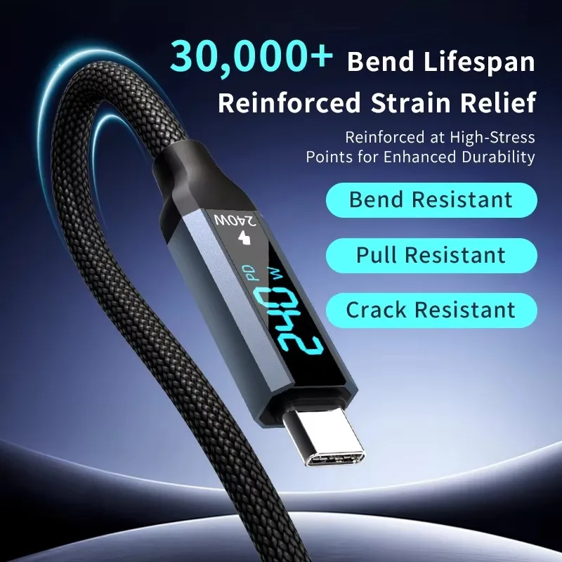 Digital Display USB C To C Cable