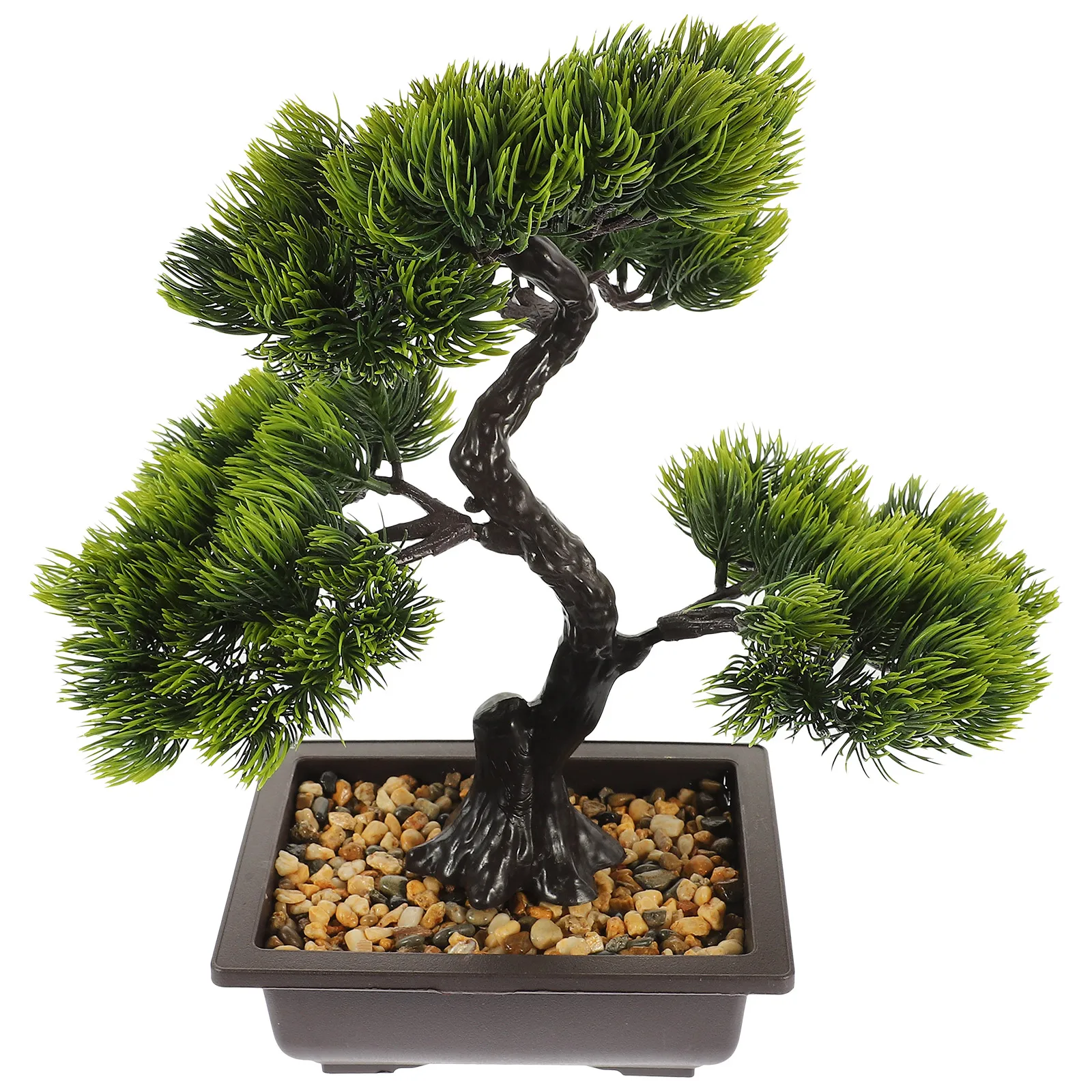 

Exquisite Fake Pine Tree Bonsai Artificial Plants Indoor Decor Simulation Faux Small Potted Ornament For Home Office Bedroom