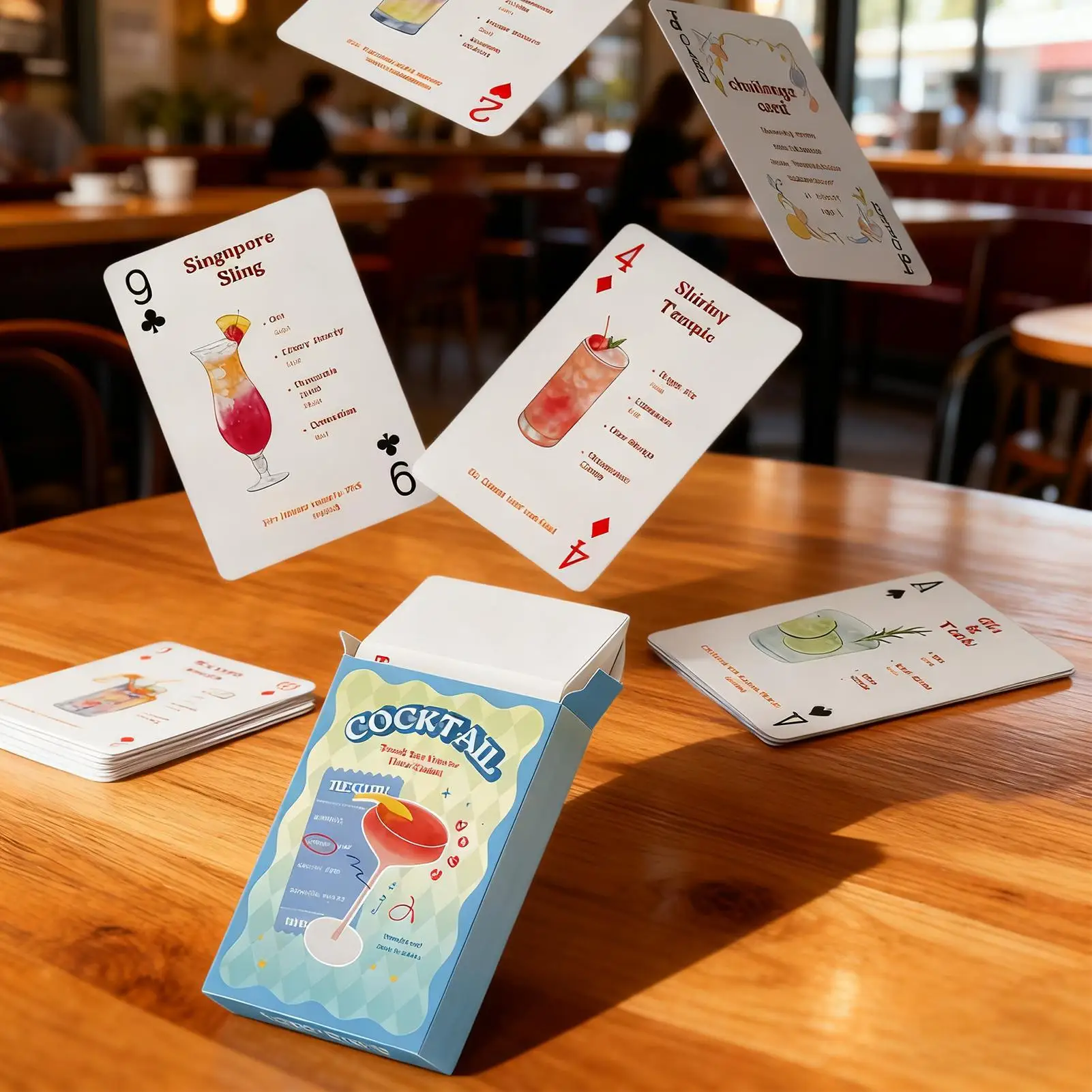 Cocktail Themed Card Games Colorful Funny Novelty Board Games Fancy Playing Cards For Holiday Festival Activities Night