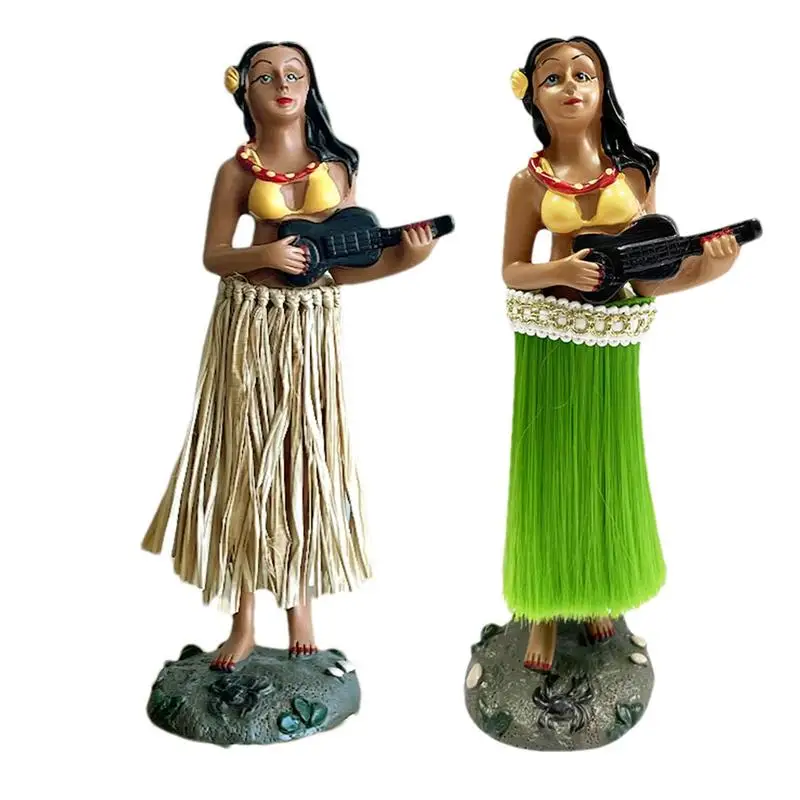 Hawaiian Dashboard Bobbleheads Swing Dance Girl Bobbleheads Bobblehead Doll Ornaments for Home Offices Vehicle Decoration