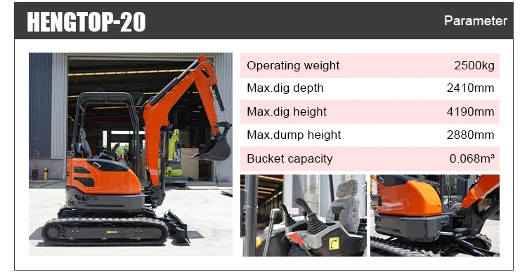 Kostenloser Versand Diesel-Minibagger CE EPA Euro 5 Kompakter Raupenbagger Mikrobagger Baumaschine Kleiner Bagger Preis Anpassbar – Detail 9