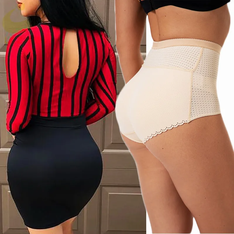 LAZAWG Women Control Panties with Pad Butt Lifter Hip Enhancer Mesh Underwear Push Up Big Ass Fake Butt Buttocks Body Shaper