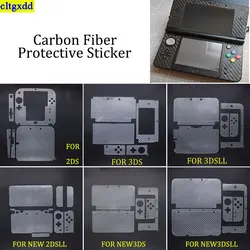 cltgxdd 1 set FOR 2DS/3DS/NEW2DSXL/NEW3DS XL LL Controller Transparent Skin Carbon Fiber Protective Film Stickers Accessories