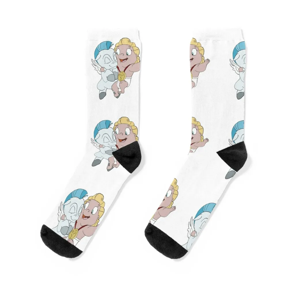 

Baby Hercules and baby Pegasus Socks soccer anti-slip new year aesthetic christmas gifts Women's Socks Men's