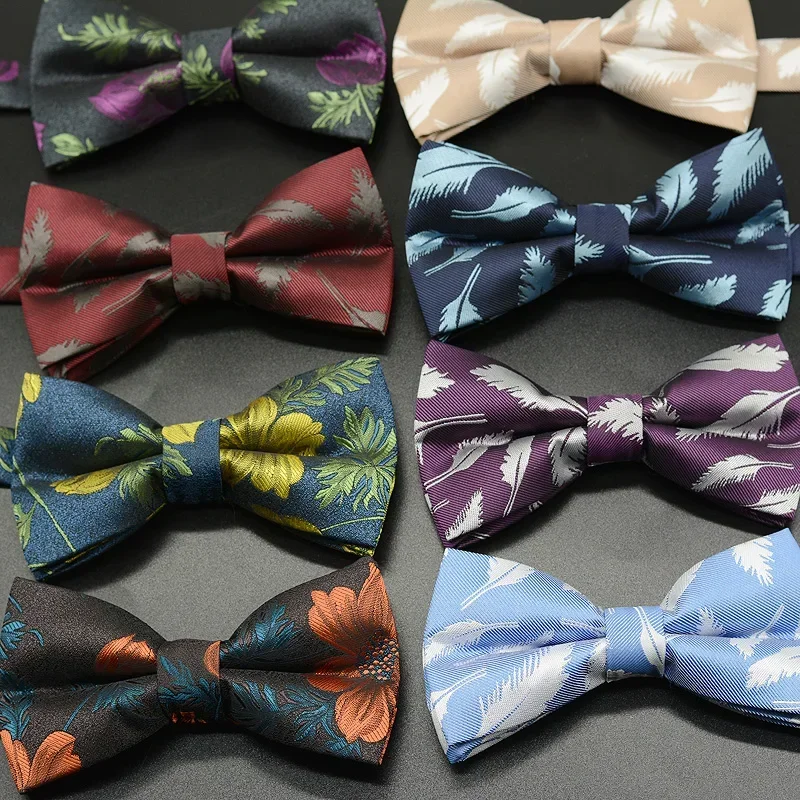 Pena Padrão Bow Tie para homens e mulheres, melhor homem, noivo, casamento, britânico, fêmea, versão coreana, pote