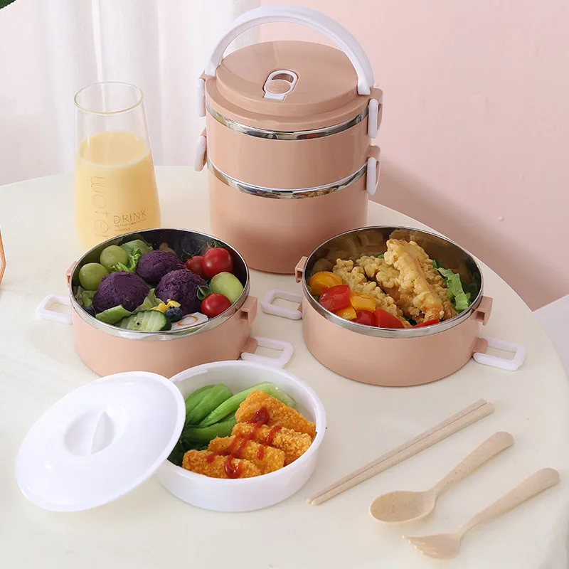 

Factory Wholesale High Quality Stackable Bento Box Multi-layer Japanese-style Stainless-steel Lunch Box With Lid